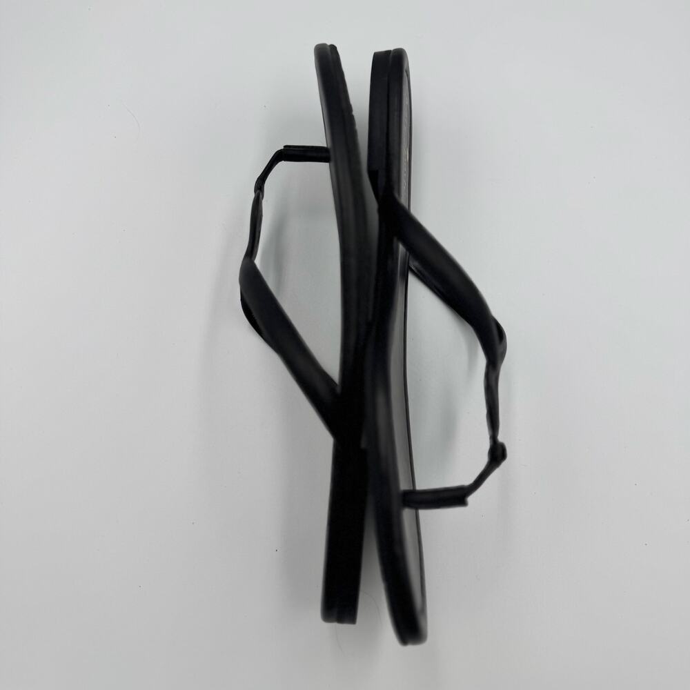 Kate Spade Pamela Black Napa Leather Heart Thong Sandal Flat Slide 9 39.5 Resort - Picture 10 of 13